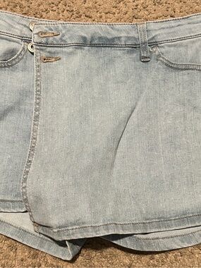BCBG Light Blue Denim Mini Skirt